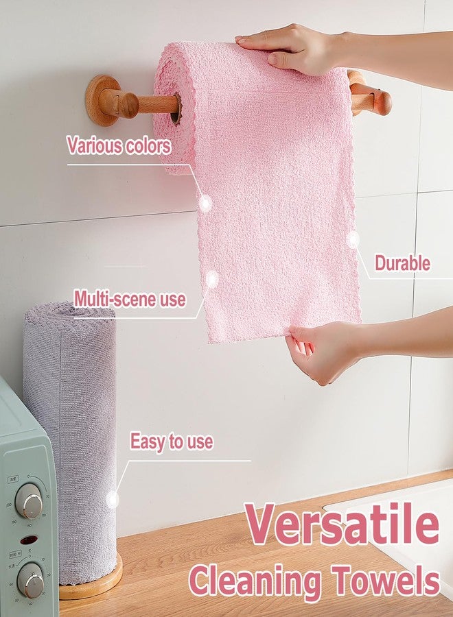 JessyHome Jessy Home 80 Pack Reusable Paper Towels Pink Microfiber Cleaning Cloth Roll 12"x12" Microfiber Towels, Tear Away Cloth for Cars,Wash Cloths,Lint Free Rags for House,Kitchen,Window,Cleaning Supplies - Image 4